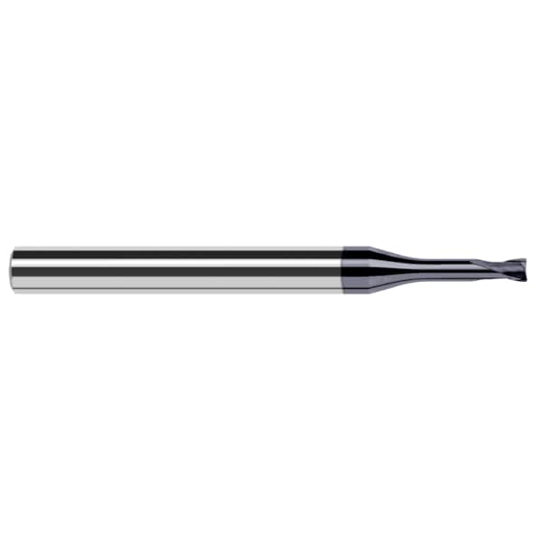 End Mill for Hardened Steels - Corner Radius, 0.0100", Shank Dia.: 1/4"